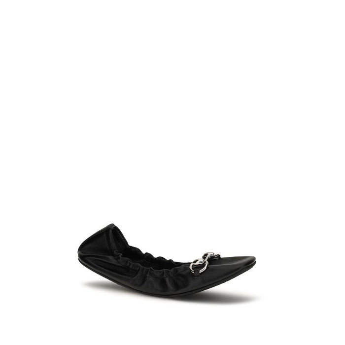 Gucci Upper 100% Calf Leather (Bos Taurus) ballet flat in black — view 2