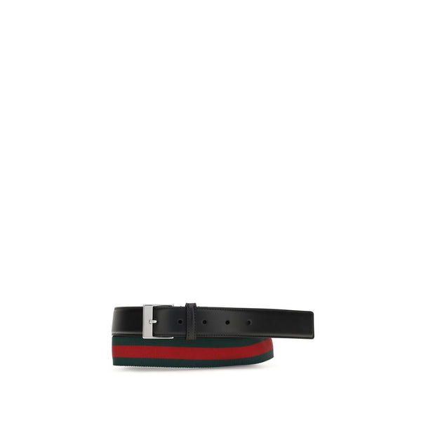 Gucci 100% Calf Leather Bos Taurus belt in black