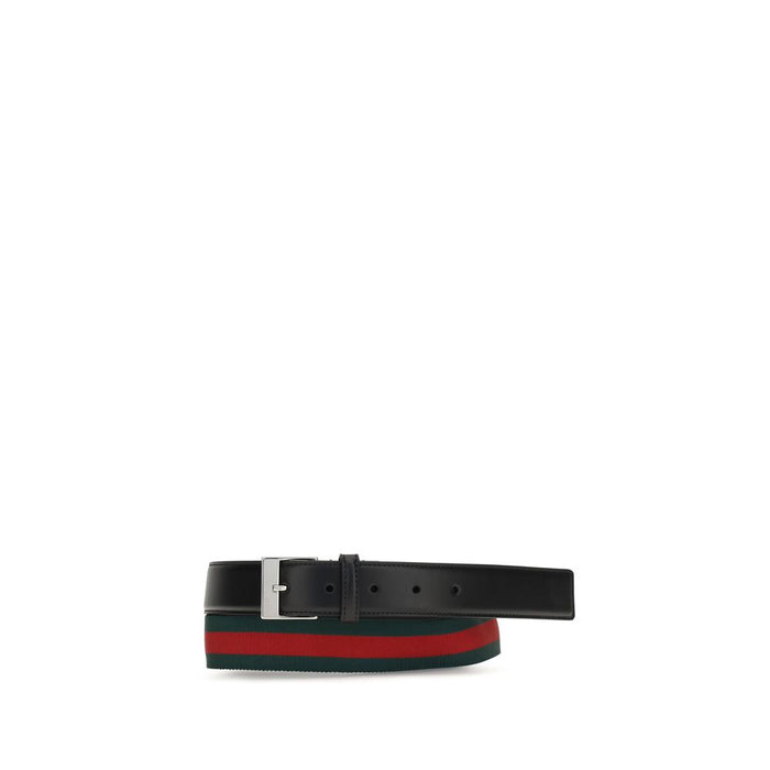 Gucci 100% Calf Leather Bos Taurus belt in black