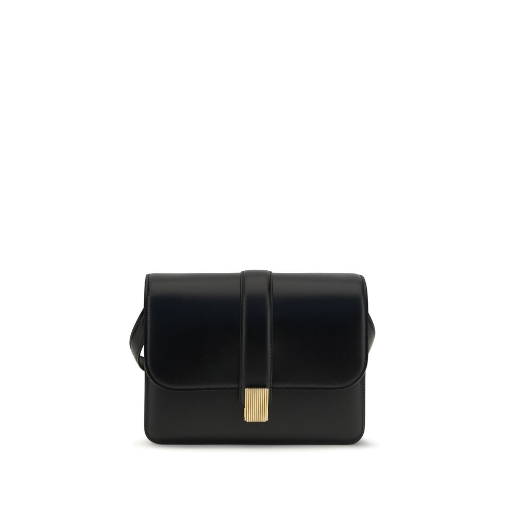 Khaite 100% Calf Leather Bos Taurus shoulder bag in black