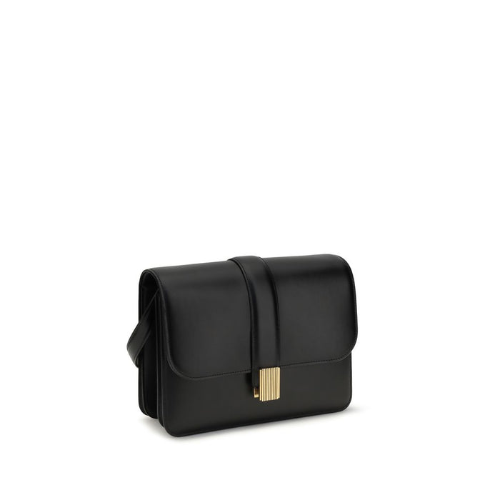 Khaite 100% Calf Leather Bos Taurus shoulder bag in black — view 2
