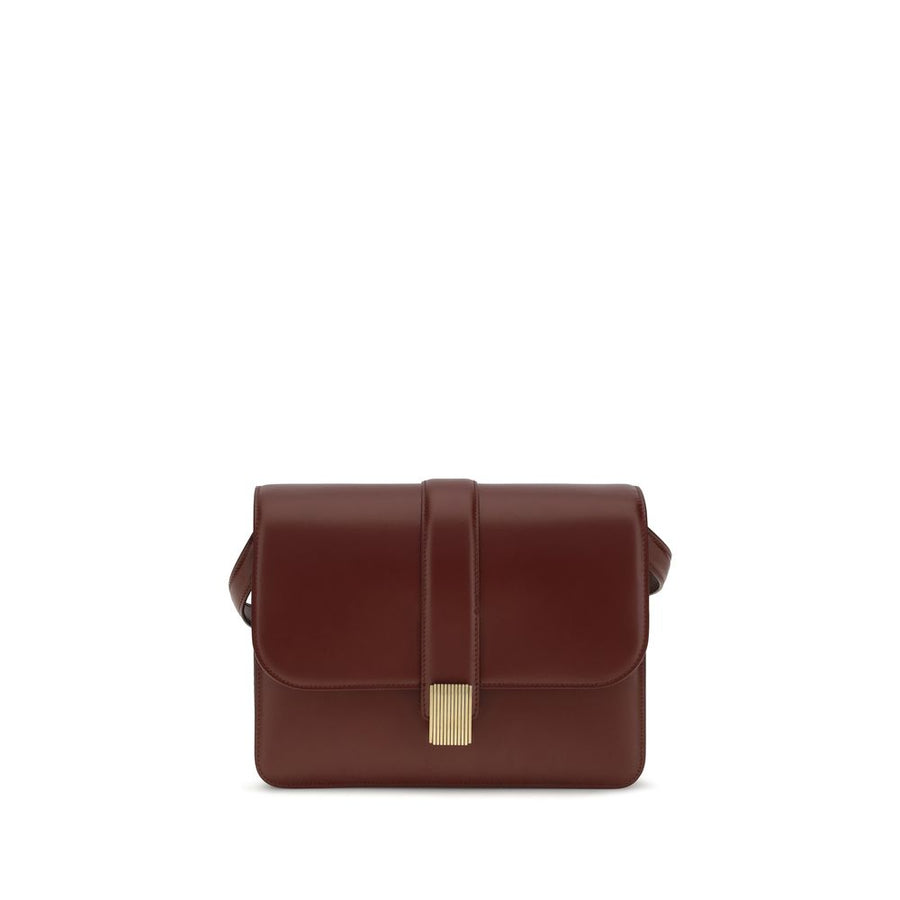Khaite 100% Calf Leather Bos Taurus shoulder bag in bordeaux