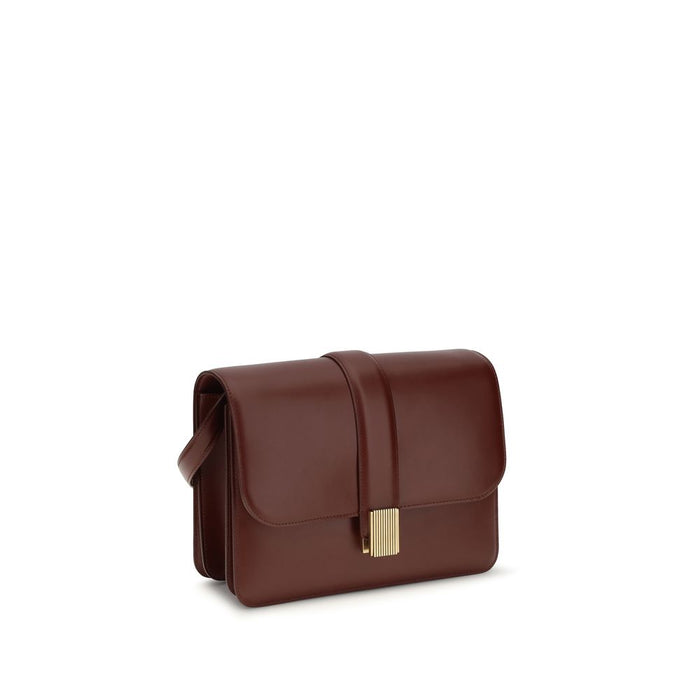 Khaite 100% Calf Leather Bos Taurus shoulder bag in bordeaux — view 2