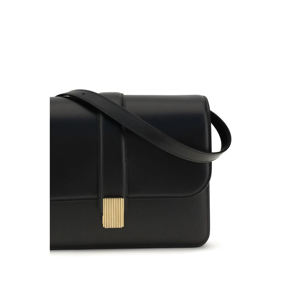 Khaite 100% Calf Leather Bos Taurus shoulder bag in black — view 4