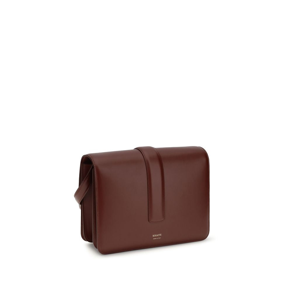 Khaite 100% Calf Leather Bos Taurus shoulder bag in bordeaux — view 3