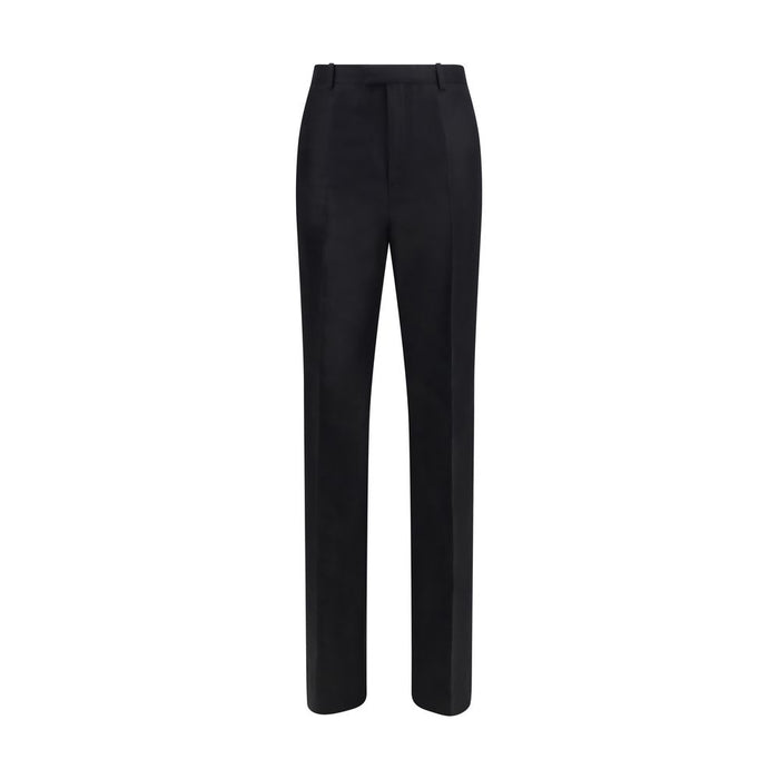 Gucci 100% Silk trousers in black