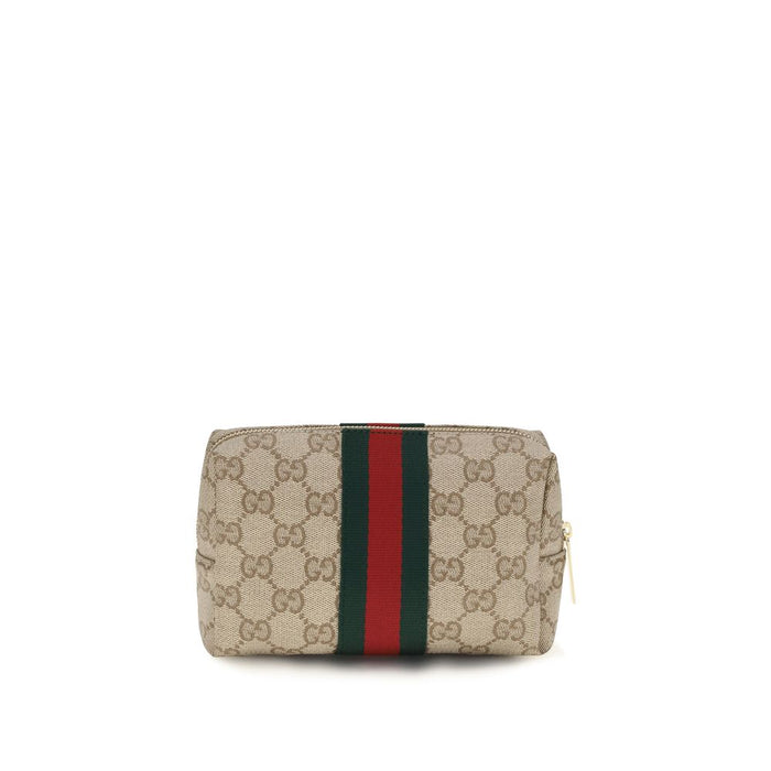 Gucci 45% Cotton cosmetic bag in beige