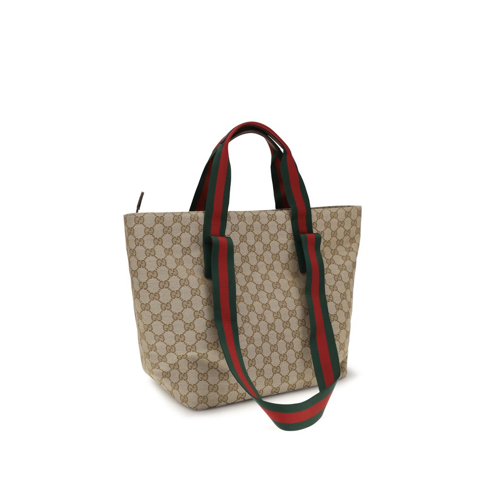 Gucci 52% Polyester tote bag in beige — view 2