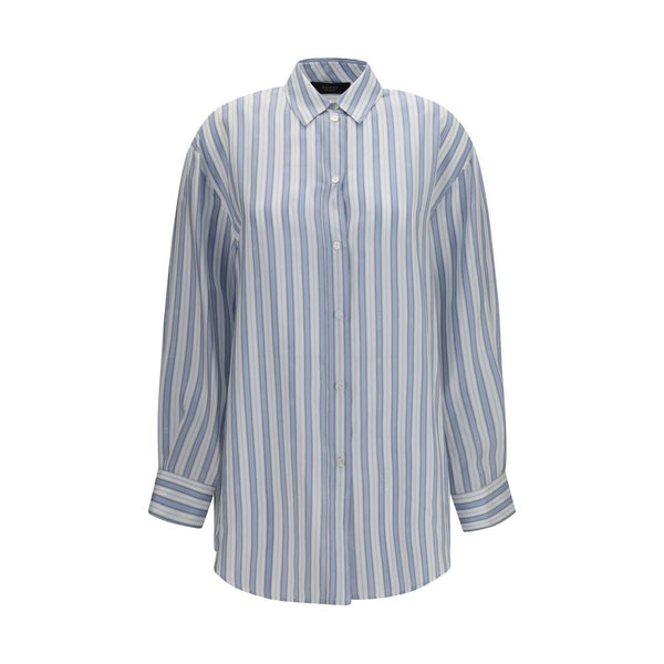 Gucci 100% Silk shirt in blue