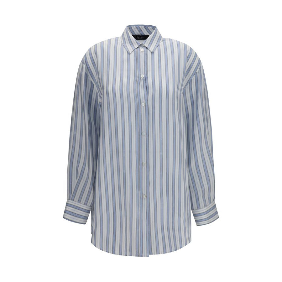 Gucci 100% Silk shirt in blue