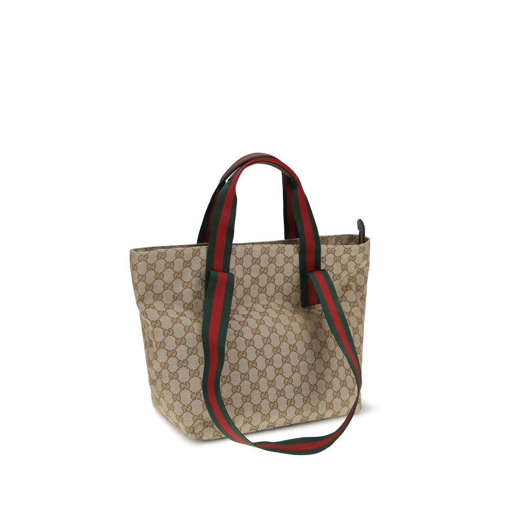 Gucci 52% Polyester tote bag in beige — view 3