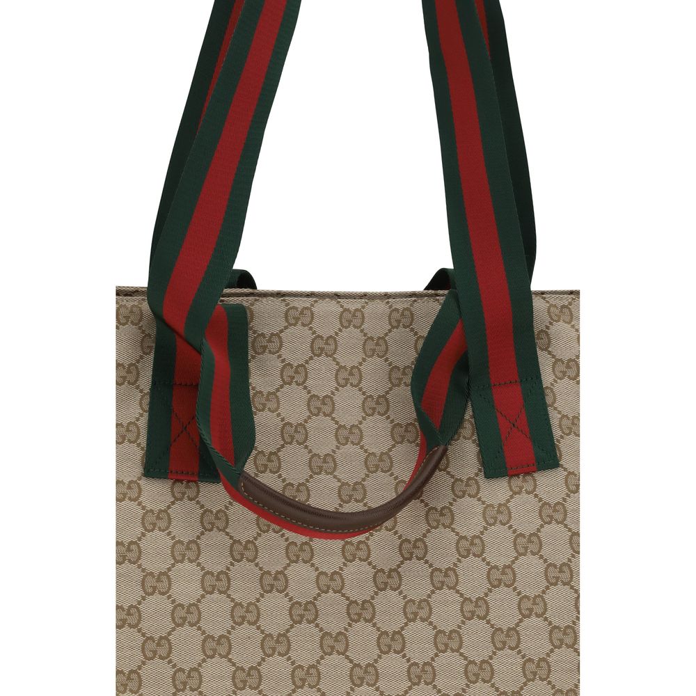 Gucci 52% Polyester tote bag in beige — view 4
