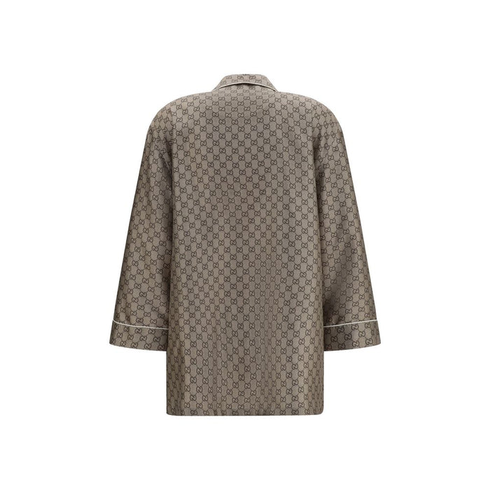 Gucci 100% Silk shirt in beige — view 2