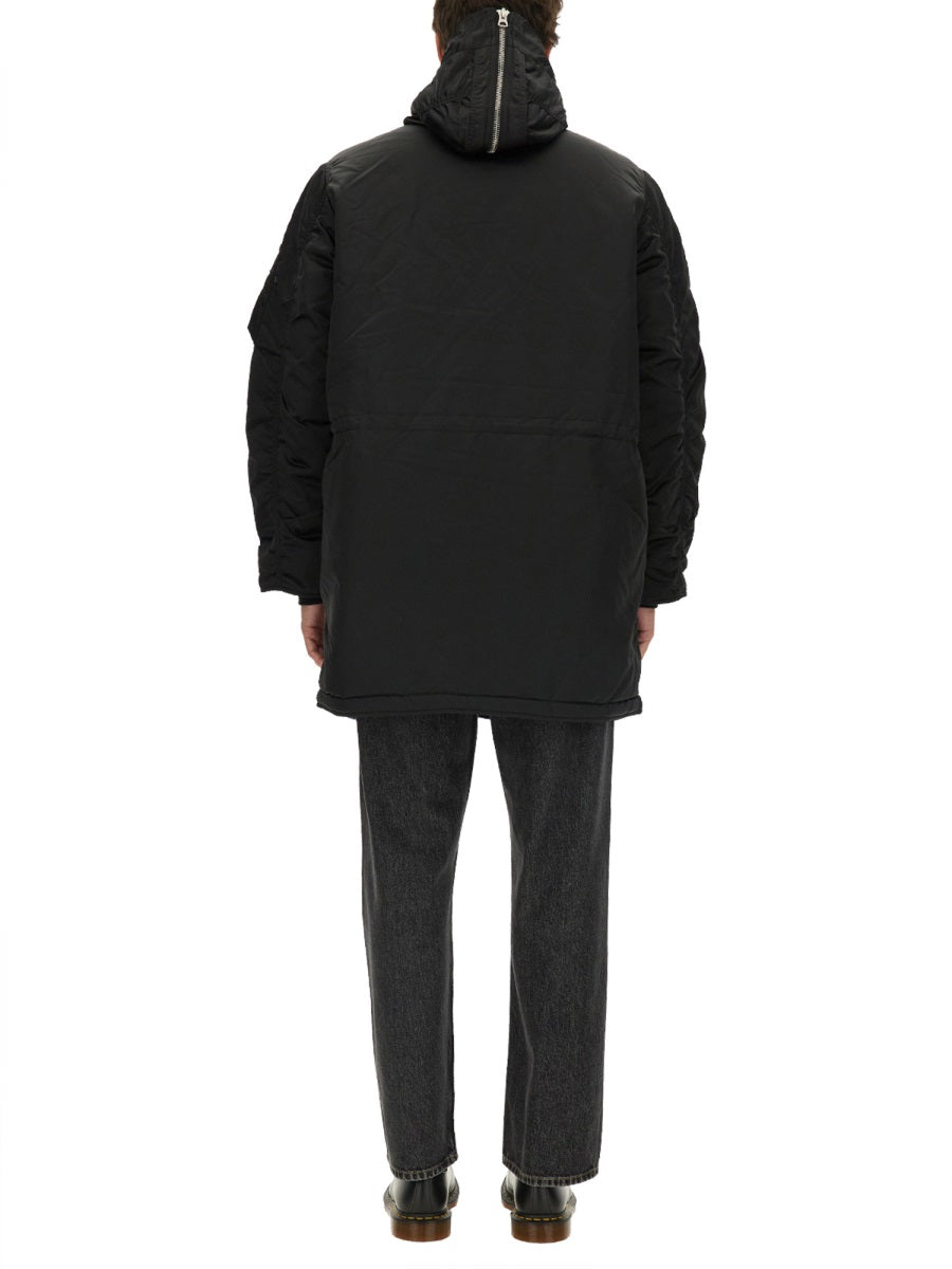 Long Bomber Jacket N-3b Black Shell/lining: Nylon