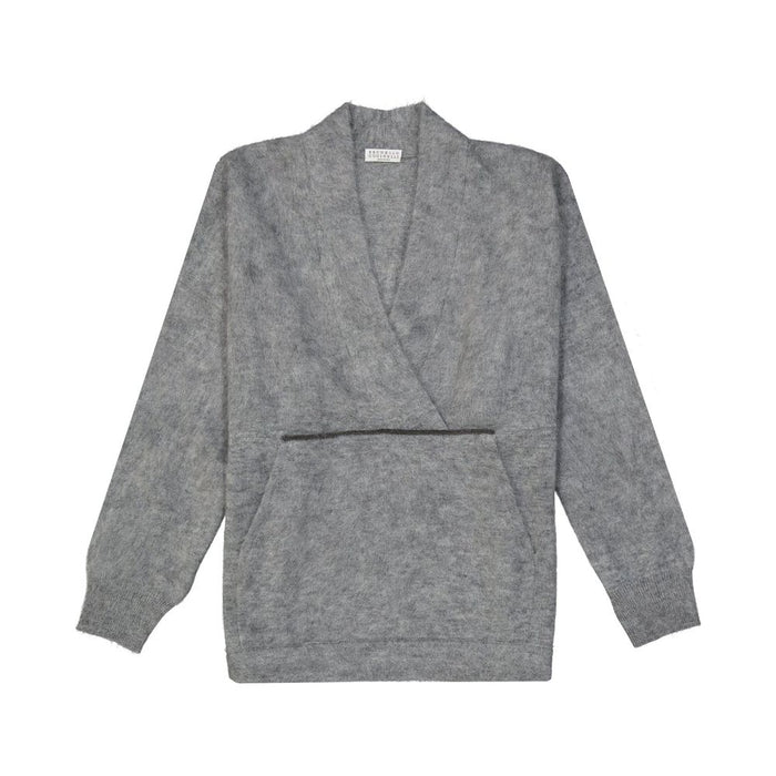 Brunello Cucinelli 28% Mohair sweater in gray