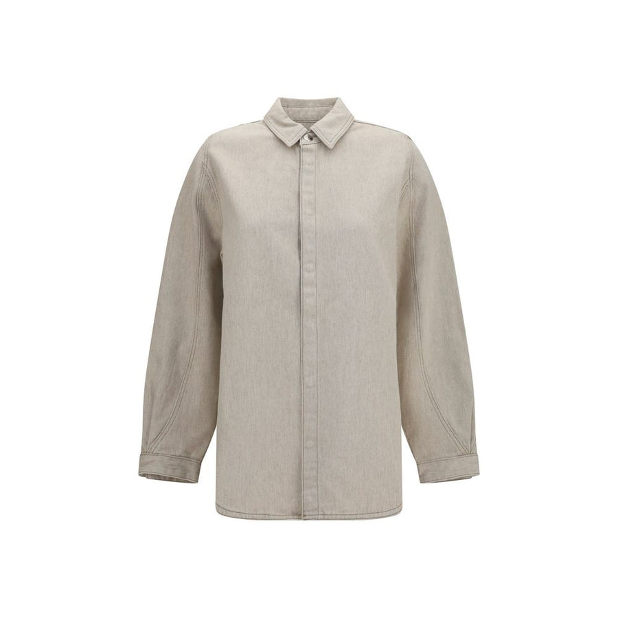 Jacquemus 80% Cotton shirt in beige
