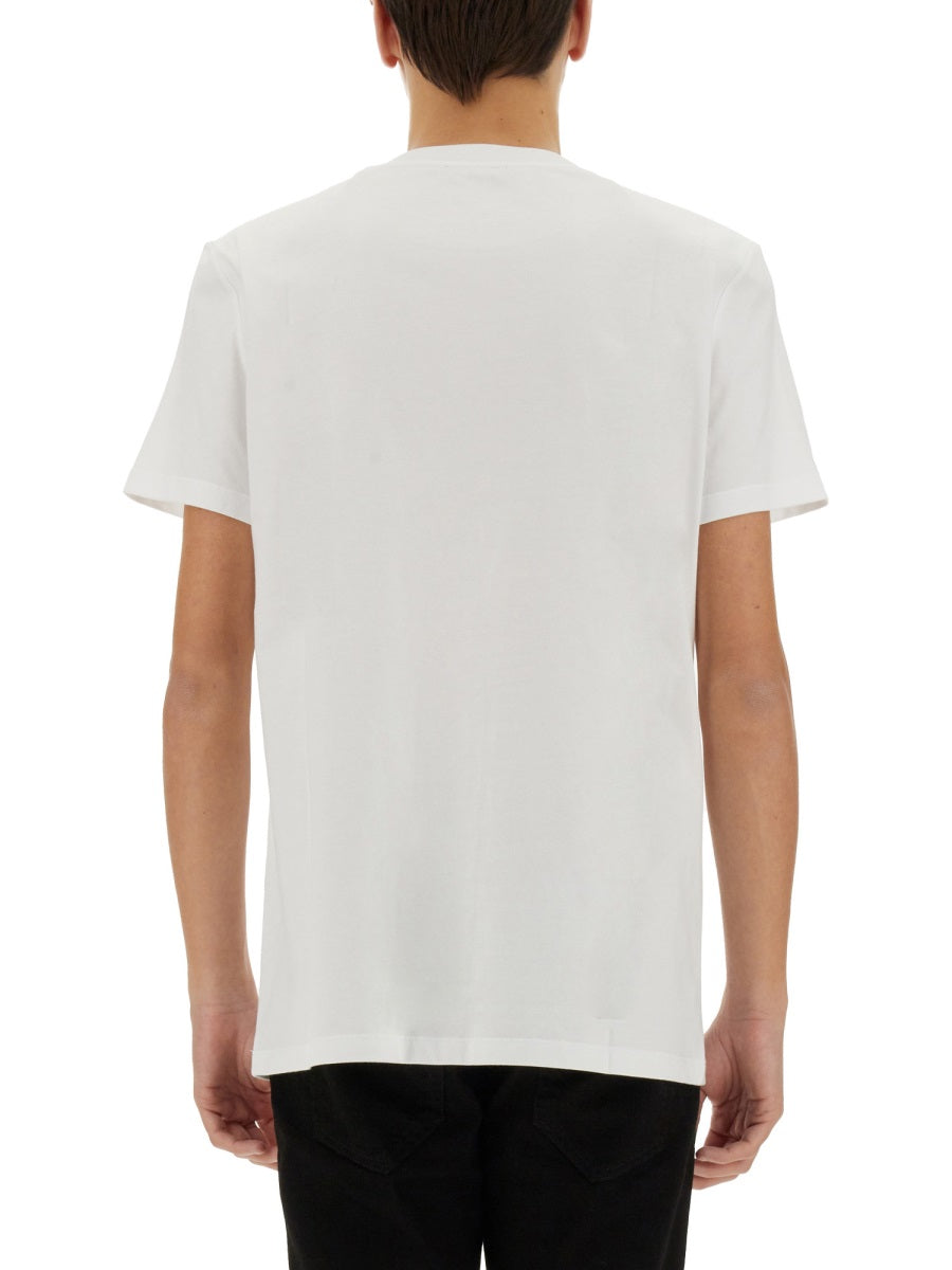 T-Shirt With Logo White Viscose Polyester T-shirts