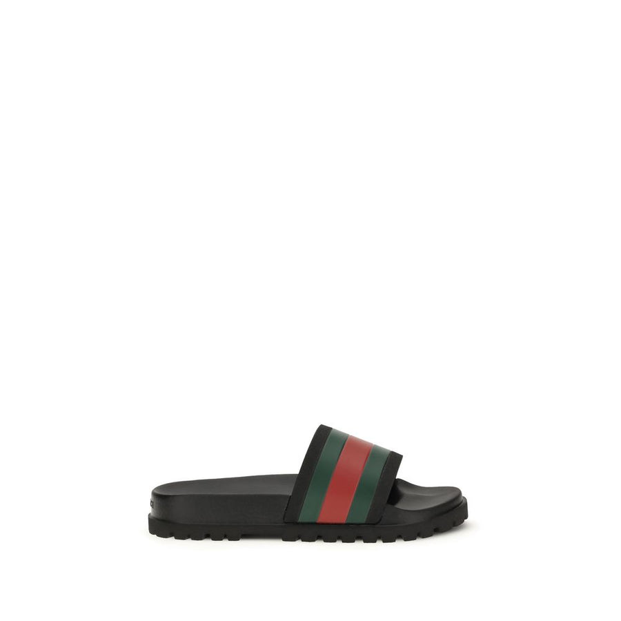 Gucci Upper 100% Rubber slipper in black