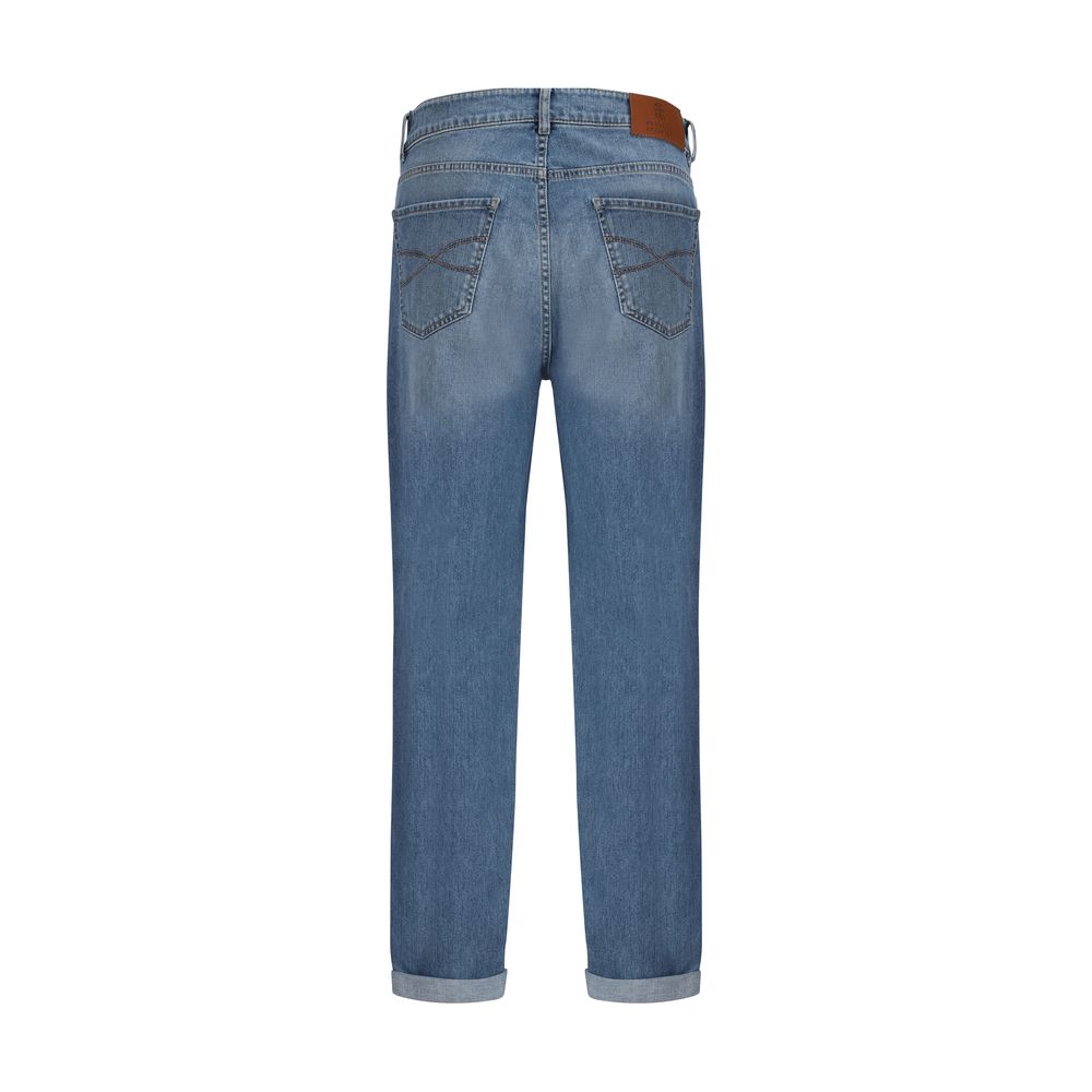Brunello Cucinelli 98% Cotton jeans in blue — view 2
