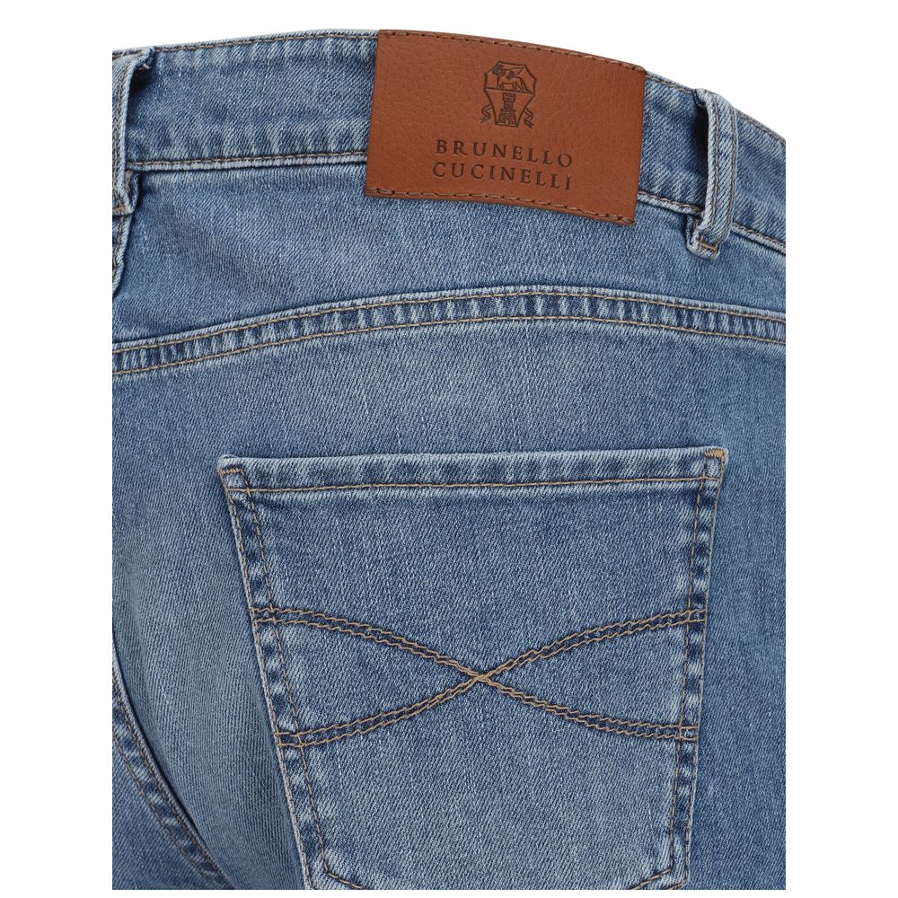 Brunello Cucinelli 98% Cotton jeans in blue — view 3