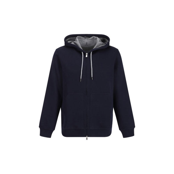 Brunello Cucinelli 64% Cotton hoodie in navy