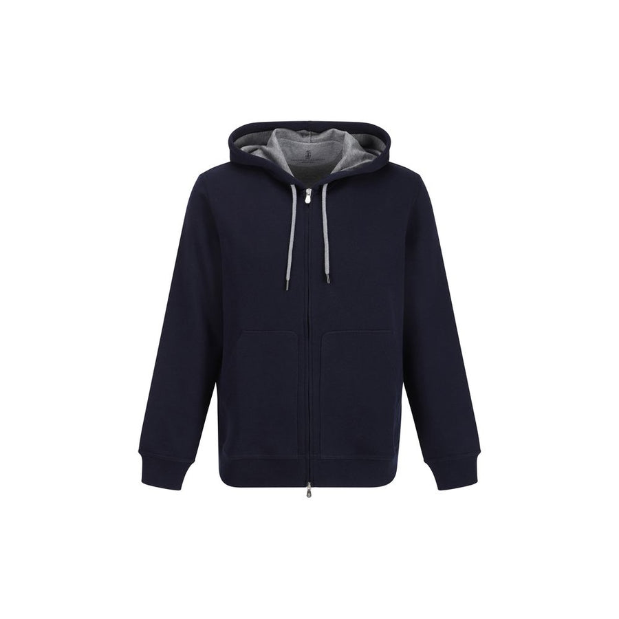 Brunello Cucinelli 64% Cotton hoodie in navy