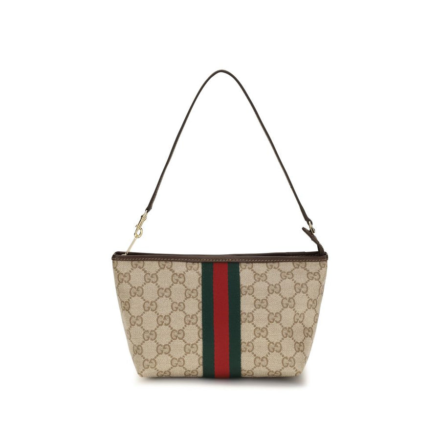 Gucci 45% Cotton shoulder bag in beige