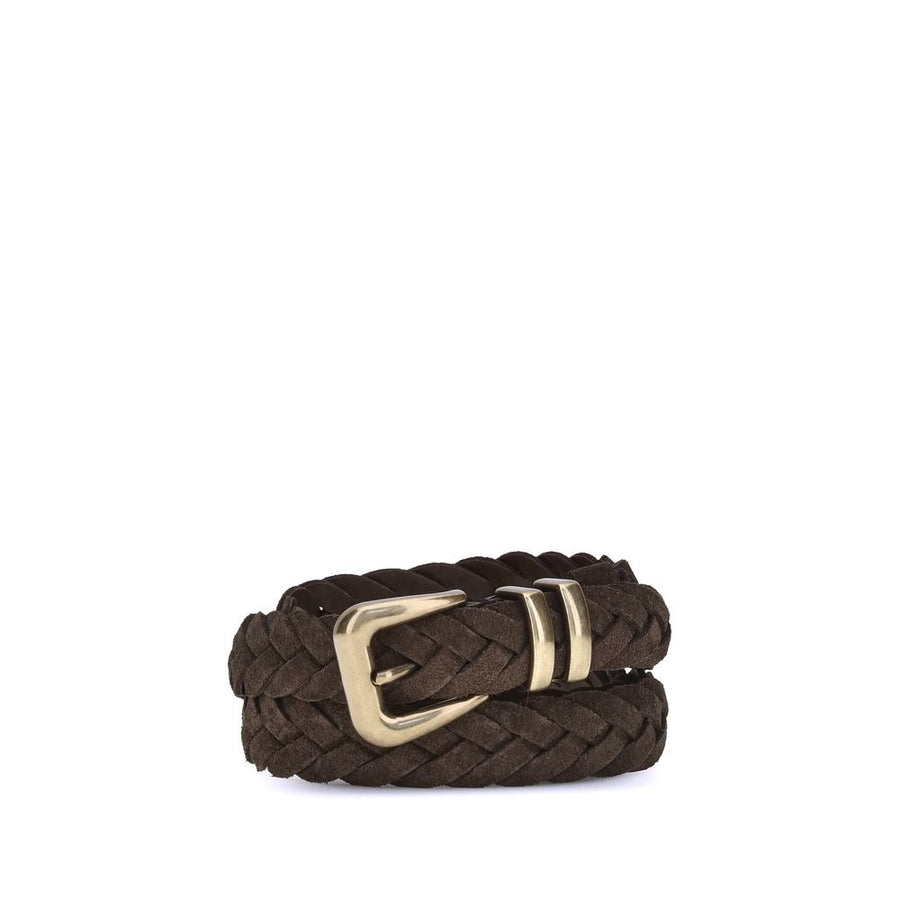 Brunello Cucinelli 100% Calf Leather Bos Taurus belt in brown