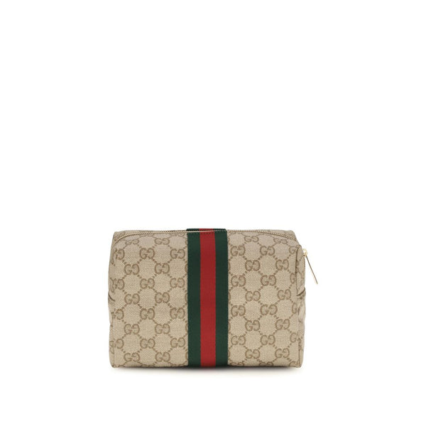 Gucci 45% Cotton travel wallet in beige