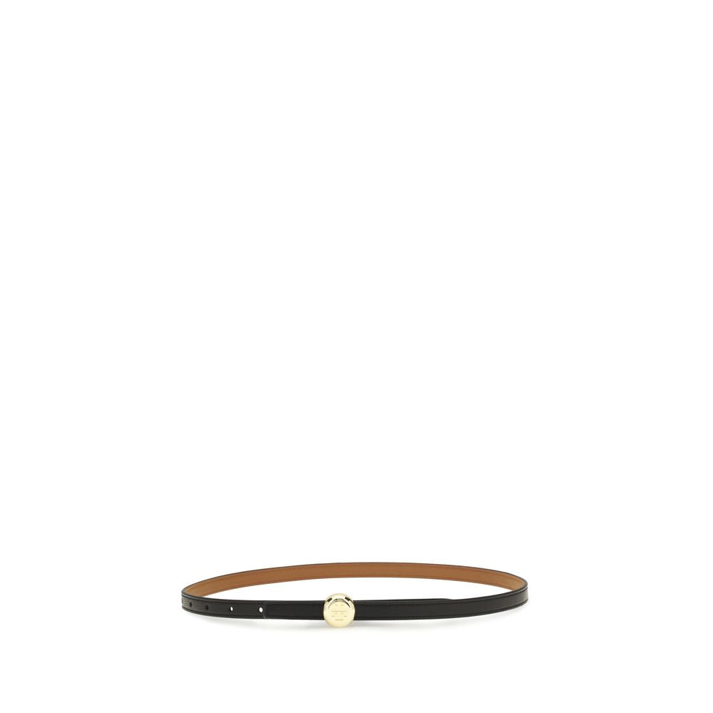 Tory Burch 100% Calf Leather Bos Taurus belt in black — view 2