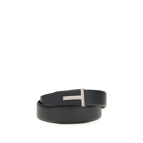 Tom Ford 100% Calf Leather Bos Taurus belt in black