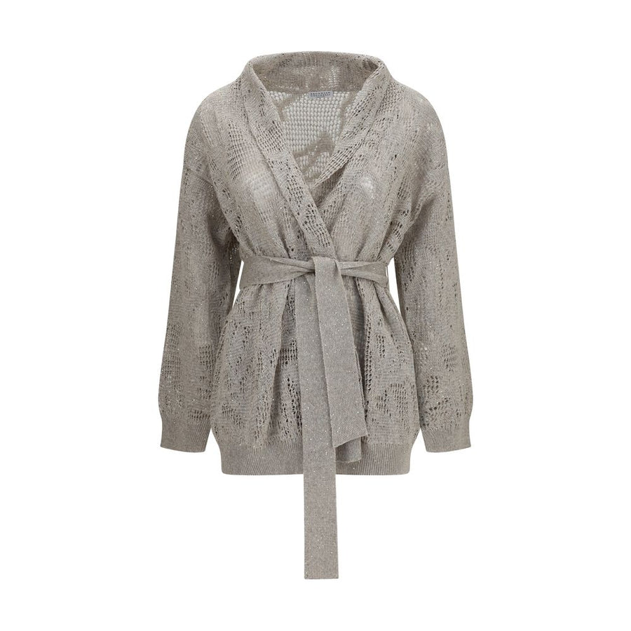 Brunello Cucinelli 94% Linen cardigan in beige