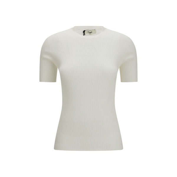 Fendi 100% Cotton sweater in white