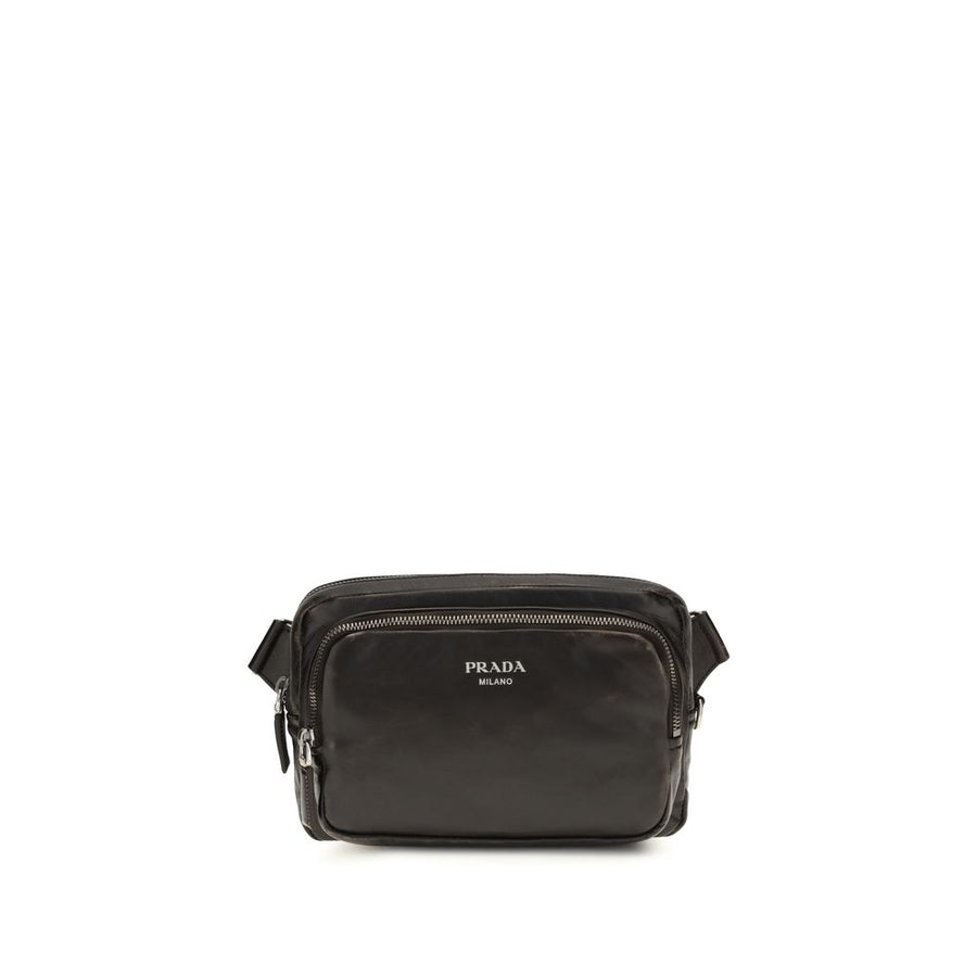 Prada 100% Calf Leather Bos Taurus shoulder bag in brown