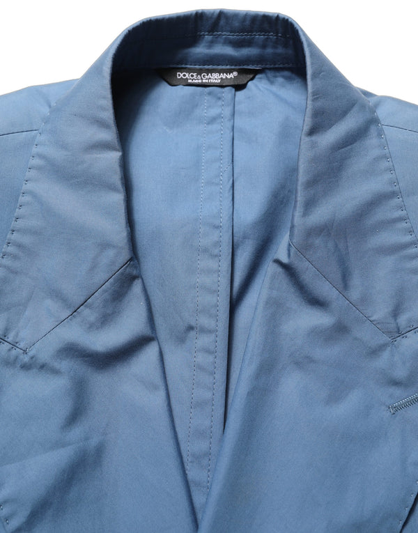 Dolce & Gabbana 100% Cotton with 100% Silk lining blazer in blue