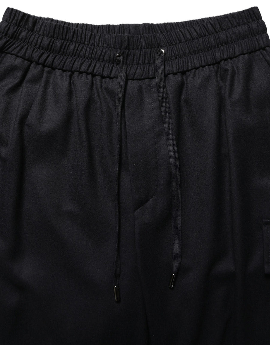 Dolce & Gabbana 50% Cashmere 50% Nylon joggers in black
