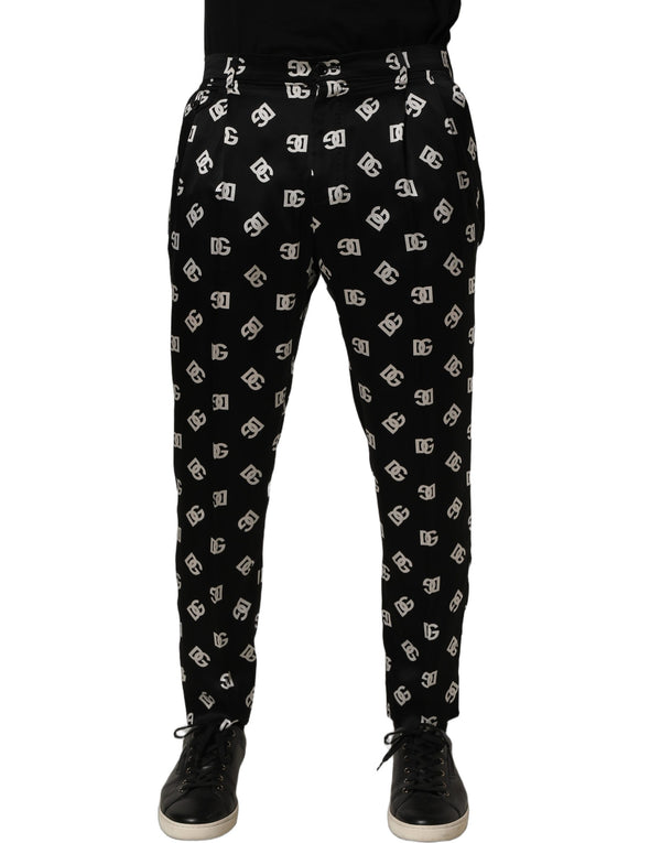 Dolce & Gabbana 100% Silk trousers in black