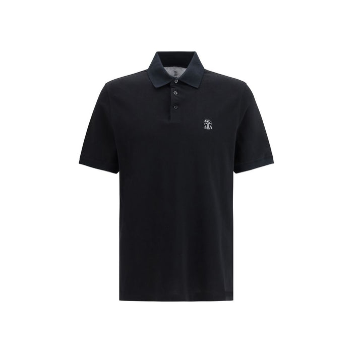 Brunello Cucinelli 100% Cotton polo in black