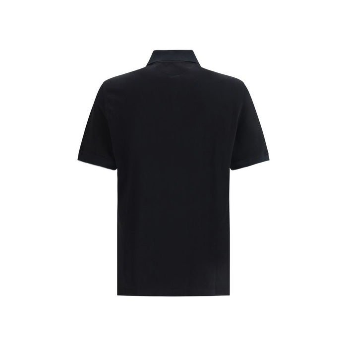 Brunello Cucinelli 100% Cotton polo in black — view 2
