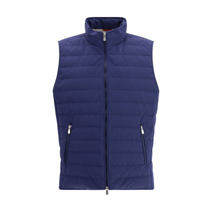 Brunello Cucinelli 70% Polyester vest in navy