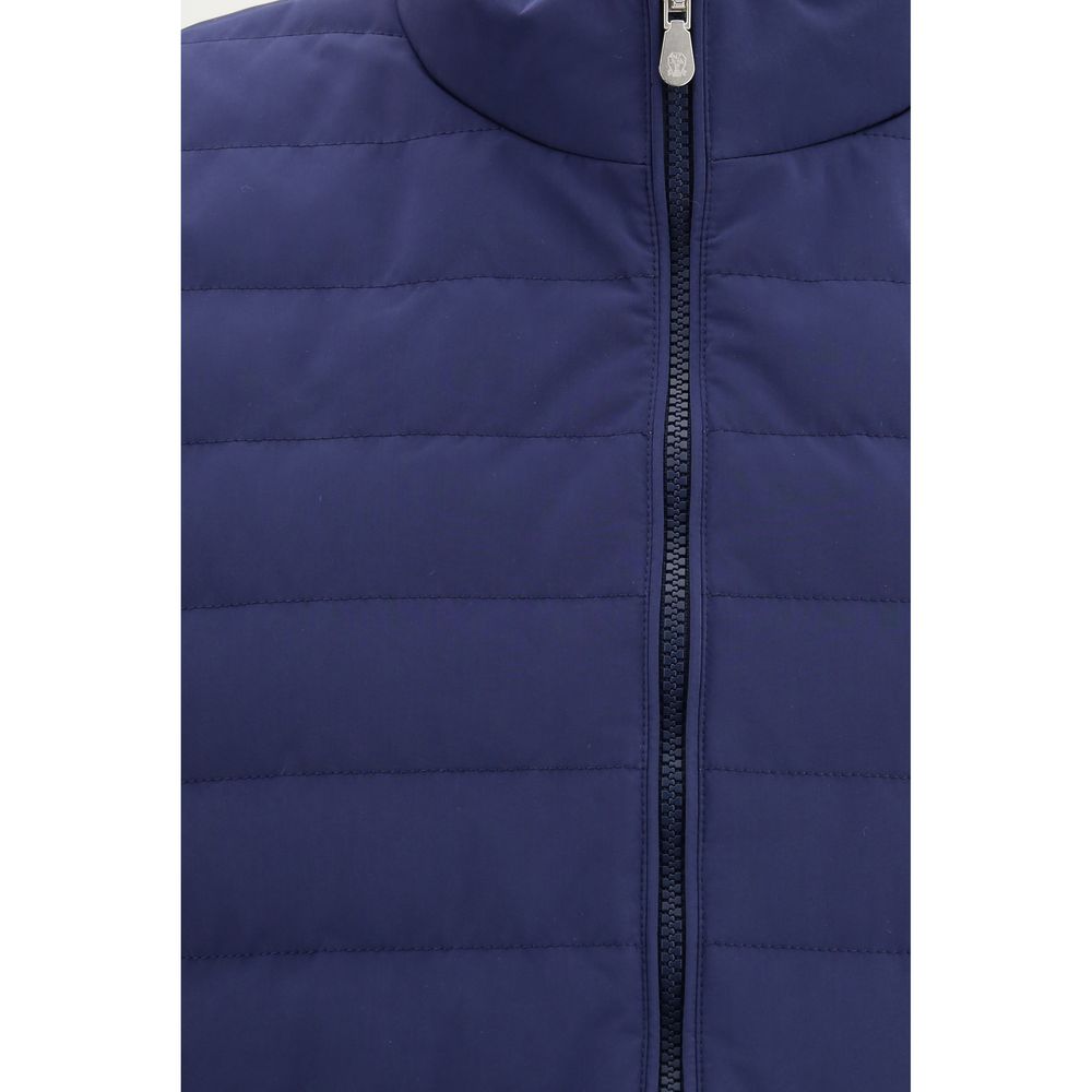 Brunello Cucinelli 70% Polyester vest in navy — view 3
