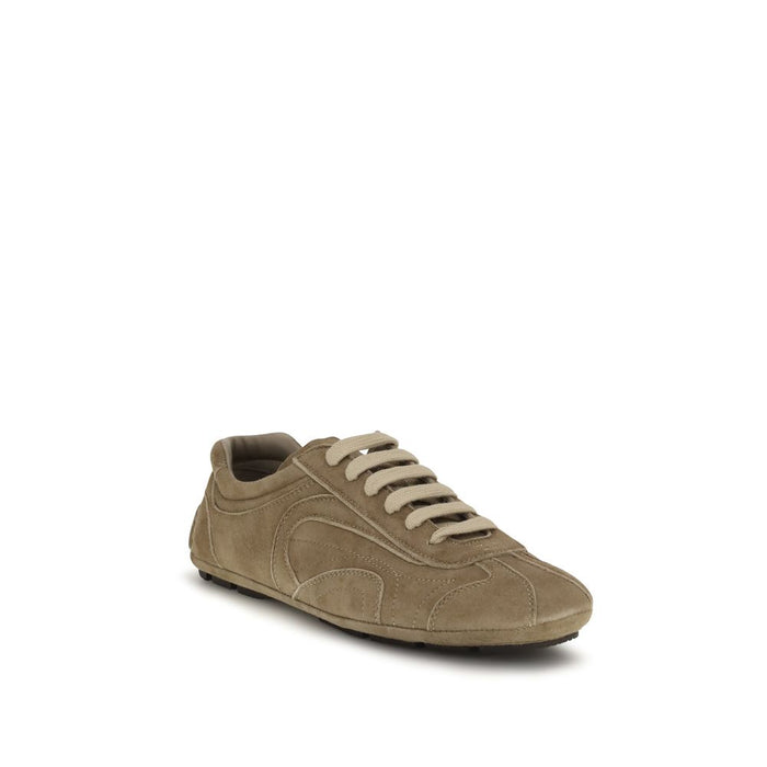 Prada Upper 100% Calf Leather Bos Taurus flat in brown — view 2