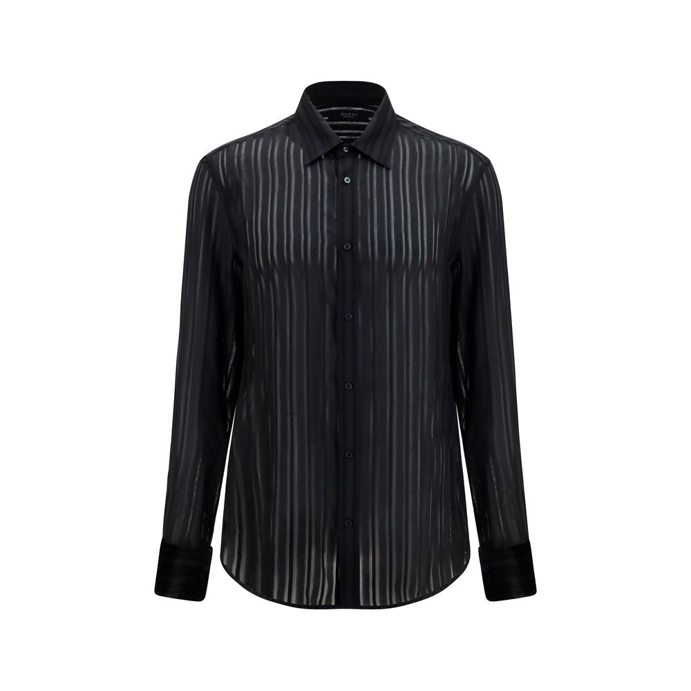 Gucci 100% Silk shirt in black