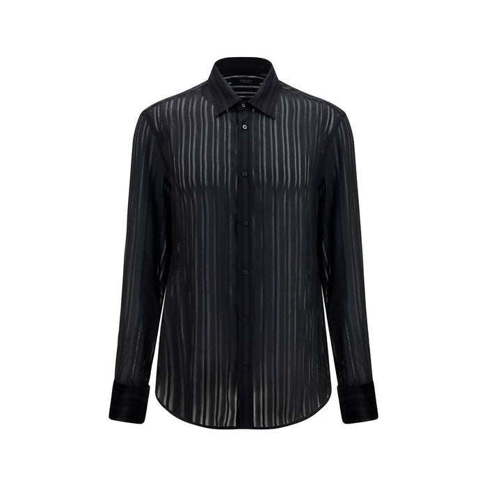 Gucci 100% Silk shirt in black