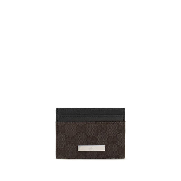 Gucci 52% Polyester card case in brown