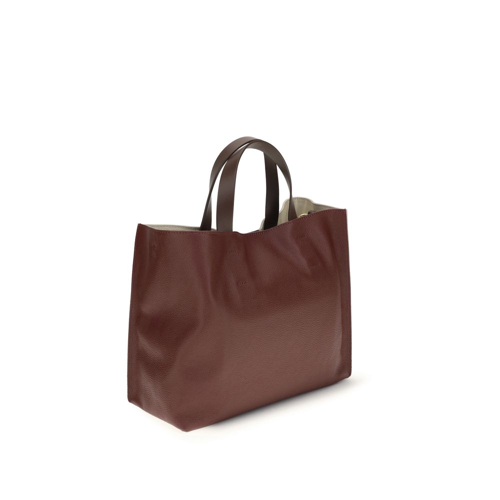 Marni 100% Calf Leather Bos Taurus shoulder bag in beige — view 3