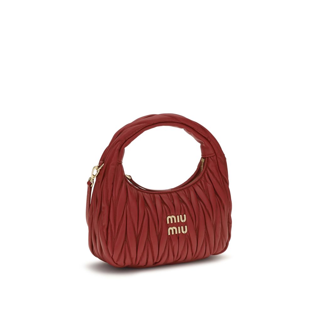 Miu Miu 100% Calf Leather Bos Taurus shoulder bag in red — view 2