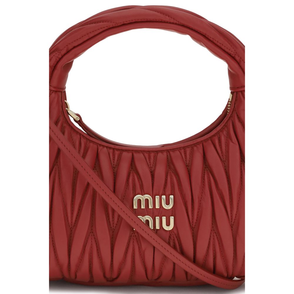 Miu Miu 100% Calf Leather Bos Taurus shoulder bag in red — view 4