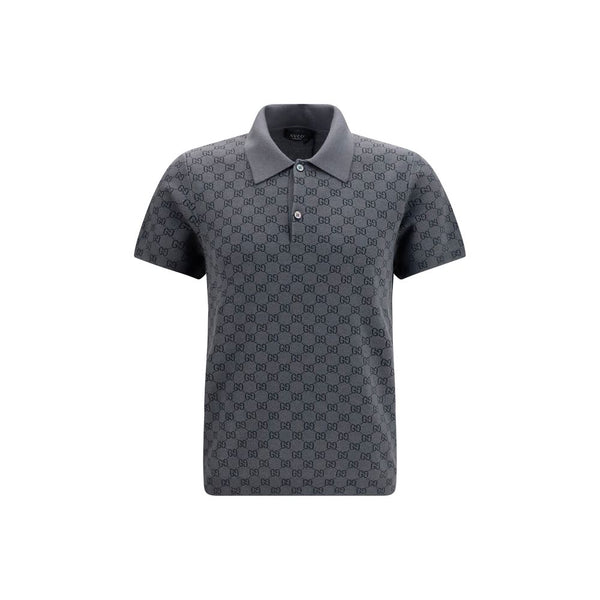 Gucci 51% Wool Ovis Aries polo shirt in gray