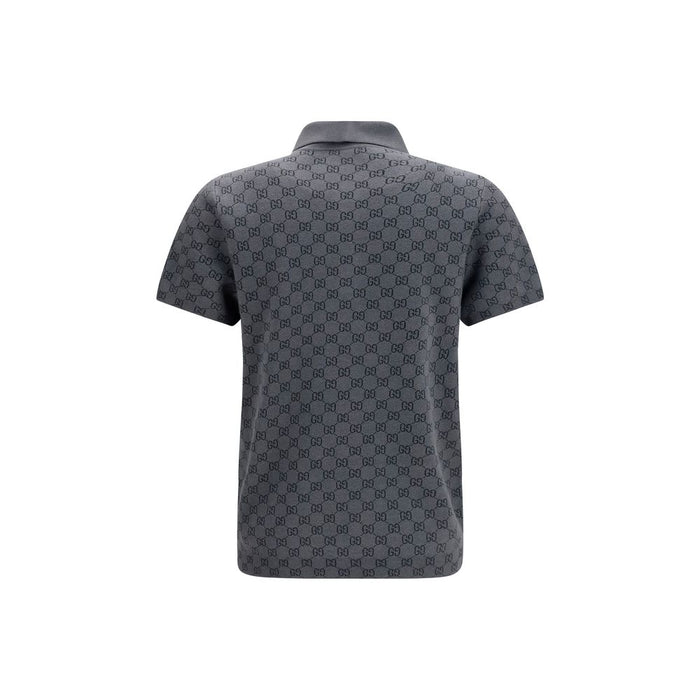 Gucci 51% Wool Ovis Aries polo shirt in gray — view 2